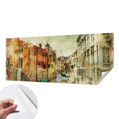 Peel and stick wall mural for living room with an urban impression design