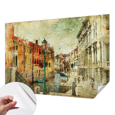 Peel and stick wall mural for living room with an urban impression design