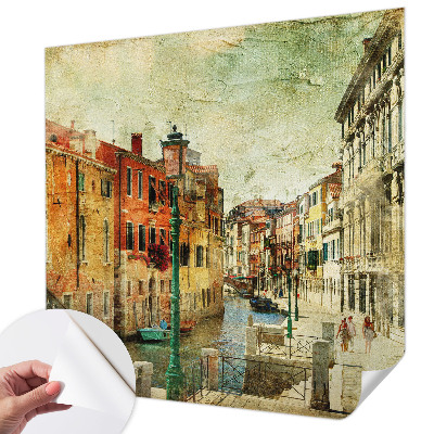 Peel and stick wall mural for living room with an urban impression design