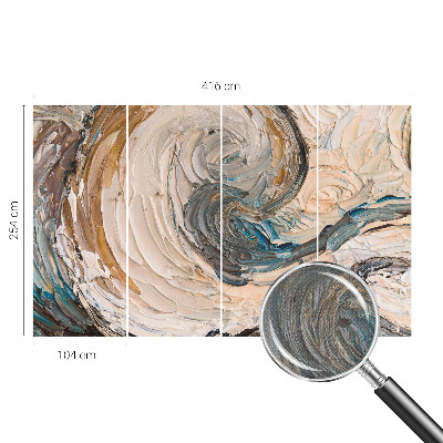 Peel and stick wall mural for kids' room with colorful swirls