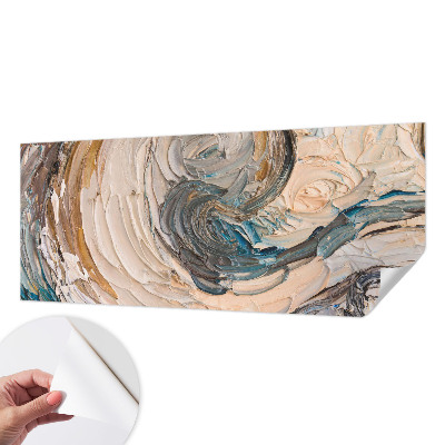 Peel and stick wall mural for kids' room with colorful swirls