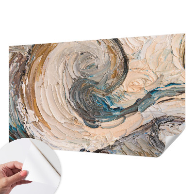 Peel and stick wall mural for kids' room Colorful swirls