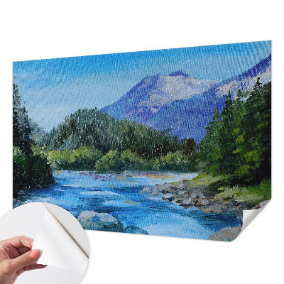 3D photo wallpaper mural Mountain scenery