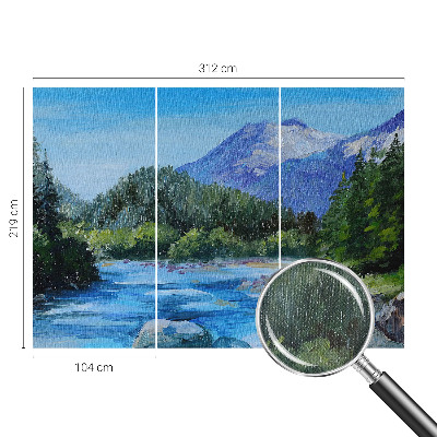 3D photo wallpaper mural Mountain scenery