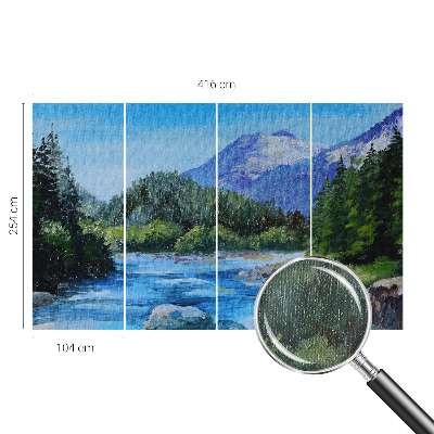 3D photo wallpaper mural Mountain scenery