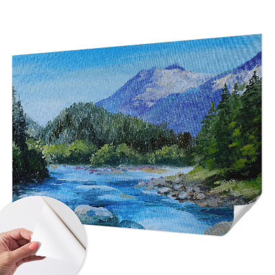 3D photo wallpaper mural Mountain scenery