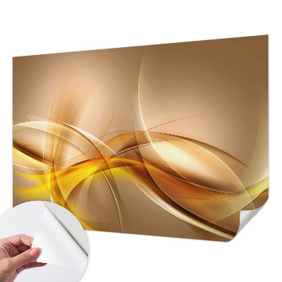 Peel and stick wall mural for bedroom with a gentle linear pattern