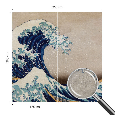 3D photo wallpaper mural featuring a dramatic breaking wave design