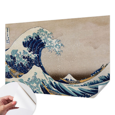 3D photo wallpaper mural featuring a dramatic breaking wave design