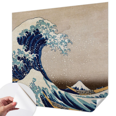 3D photo wallpaper mural featuring a dramatic breaking wave design