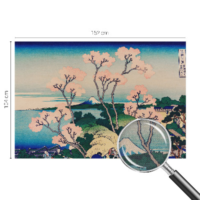 Children's wall mural with cherry blossom motif