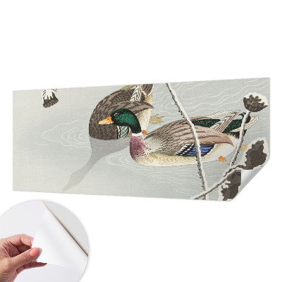 Nursery wall mural with a calm duck motif