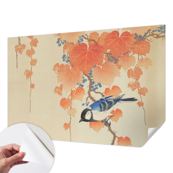 Peel and stick wallpaper mural with the Wine Harmony design