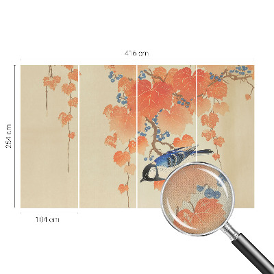 Peel and stick wallpaper mural with the Wine Harmony design