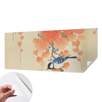 Peel and stick wallpaper mural with the Wine Harmony design