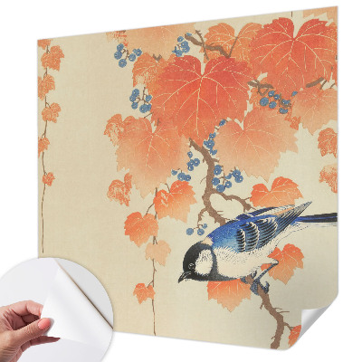 Peel and stick wallpaper mural with the Wine Harmony design
