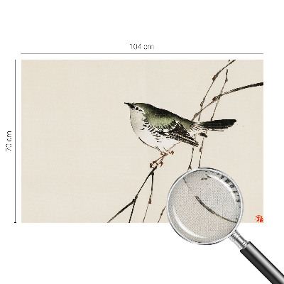 Self-adhesive wall mural with a harmonious bird motif