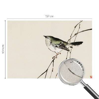 Self-adhesive wall mural with a harmonious bird motif