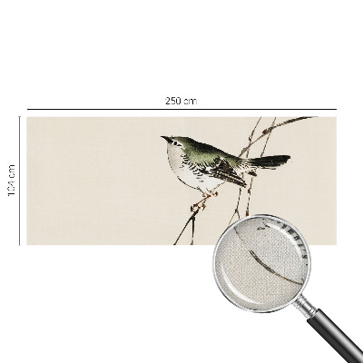 Self-adhesive wall mural with a harmonious bird motif