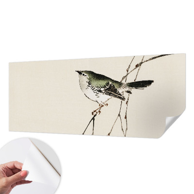 Self-adhesive wall mural with a harmonious bird motif