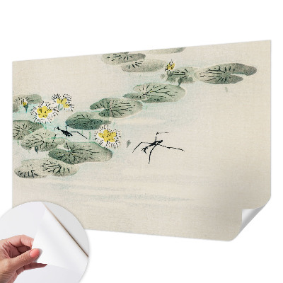 Removable wall mural with a calm water design
