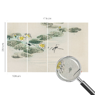 Removable wall mural with a calm water design