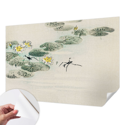 Removable wall mural with a calm water design