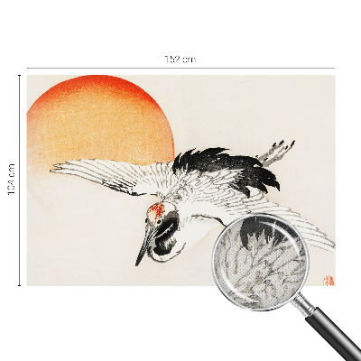 Nursery wall mural with an elegant crane design