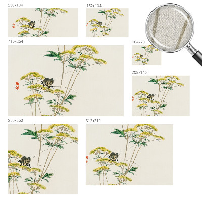 Peel and stick wall mural for bedroom with a floral nature design