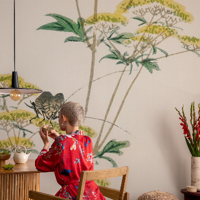 Peel and stick wall mural for bedroom Flowers nature