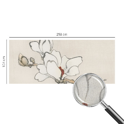 Peel and stick wall mural for kids' room with a delicate magnolia pattern