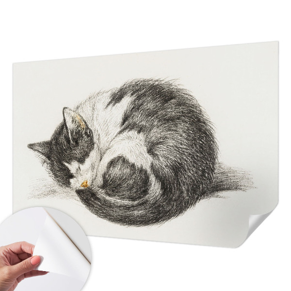 3D photo wallpaper mural featuring an adorable kitten
