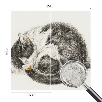 3D photo wallpaper mural featuring an adorable kitten