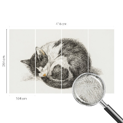 3D photo wallpaper mural featuring an adorable kitten
