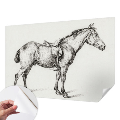 Nursery wall mural Sketch of a horse
