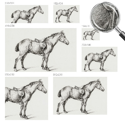 Nursery wall mural Sketch of a horse