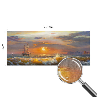 Baby room wall mural with a sea panorama