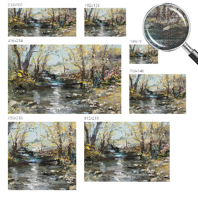 Children's wall mural Forest stream