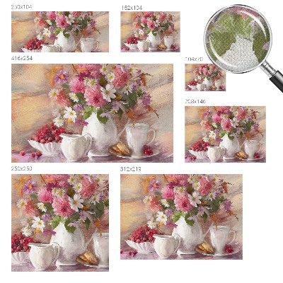 Peel and stick wallpaper mural with a wildflower pattern