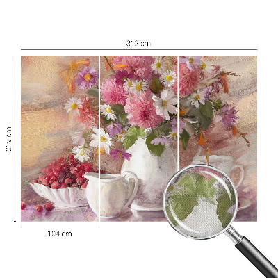 Peel and stick wallpaper mural Wildflowers