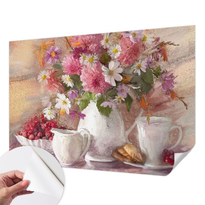 Peel and stick wallpaper mural Wildflowers