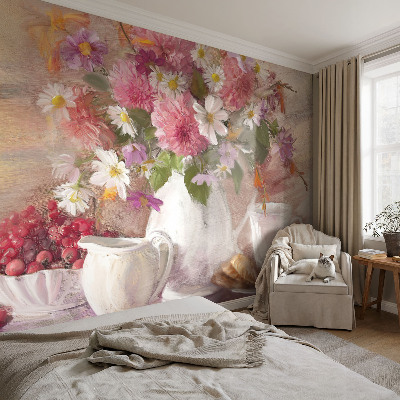 Peel and stick wallpaper mural Wildflowers