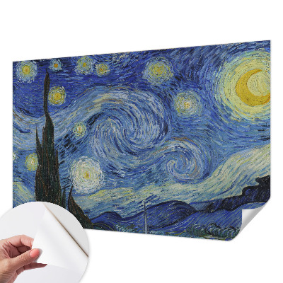 Self-adhesive wall mural with the Night Vortex design