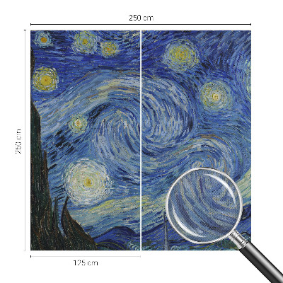 Self-adhesive wall mural with the Night Vortex design