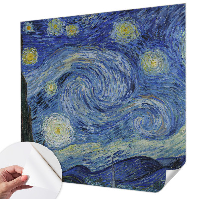 Self-adhesive wall mural with the Night Vortex design