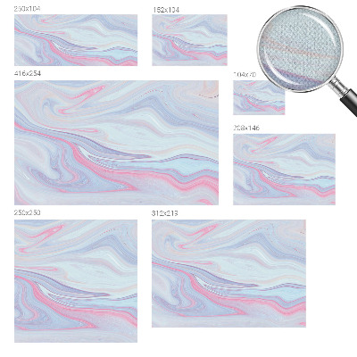 Stick-on wall mural with a pastel swirl design