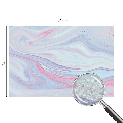 Stick-on wall mural with a pastel swirl design