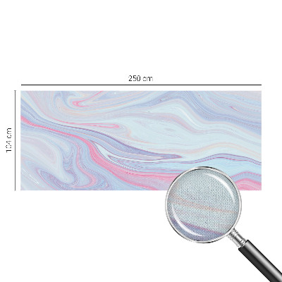 Stick-on wall mural with a pastel swirl design
