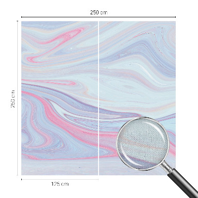 Stick-on wall mural with a pastel swirl design