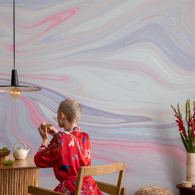 Stick-on wall mural Pastel swirl